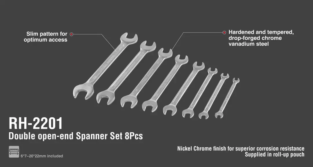 Double Open end Spanner Set(8Pcs)