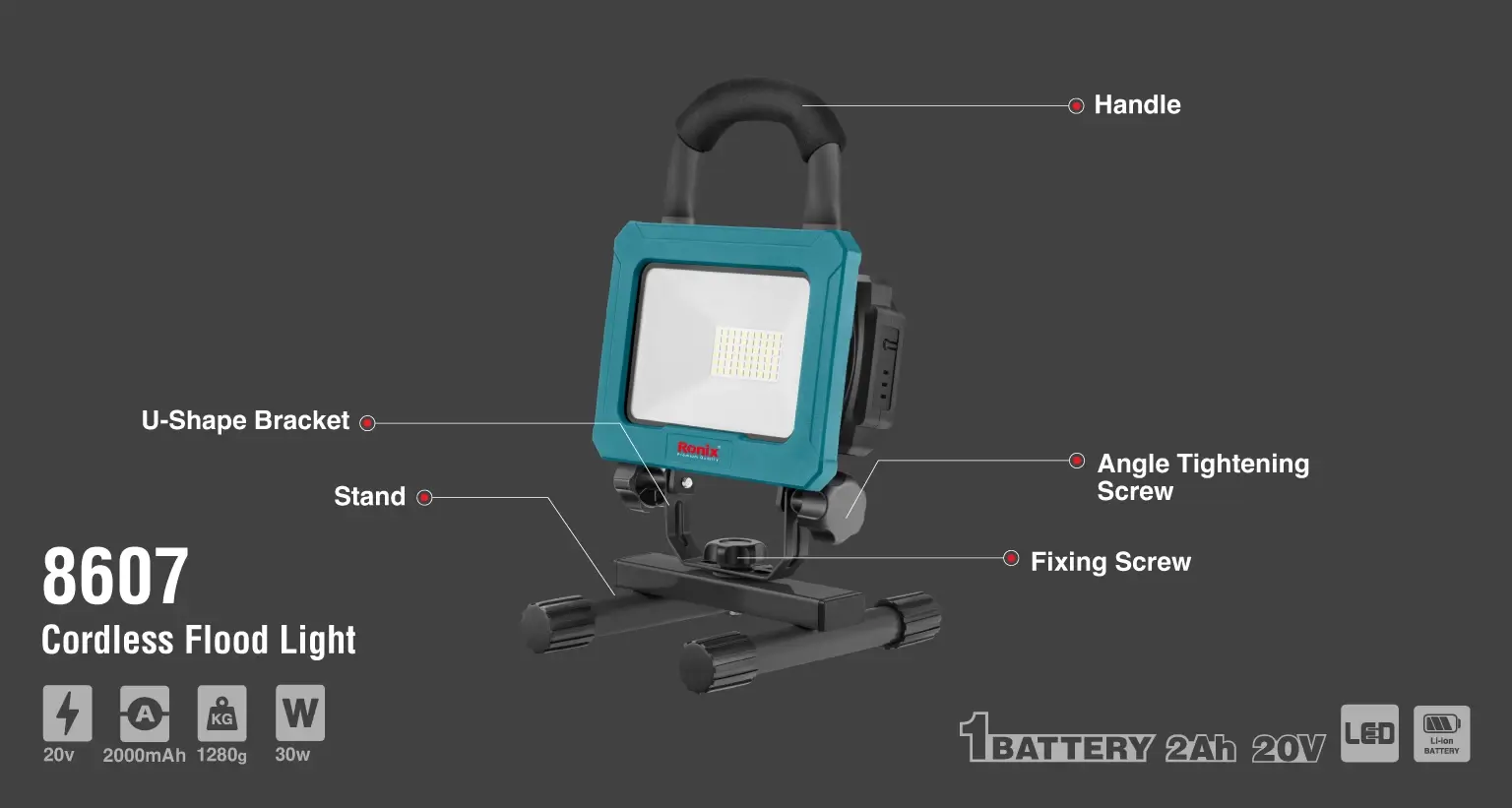 20v Cordless Flood Light 30W