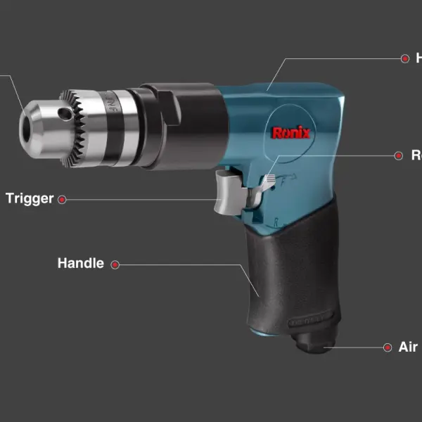 Air drill 10mm-10N.m keyed