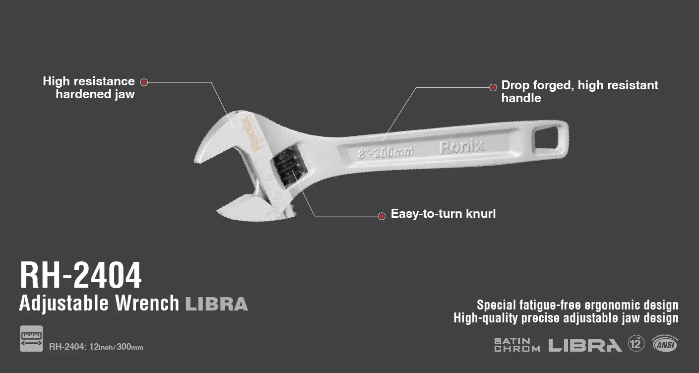 Adjustable Wrench 12Inch-Libra Series