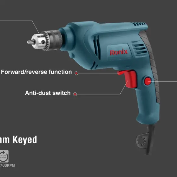 Electric Drill 400W-10mm-Keyed