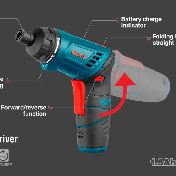 3.6V Foldable Cordless Screwdriver 5N.m