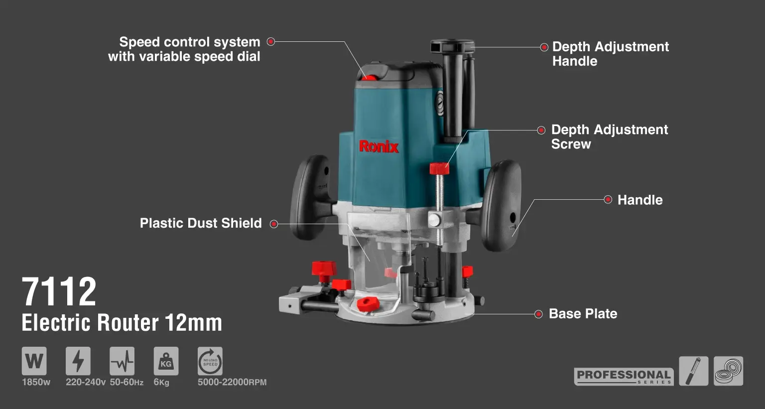 Electric Router 1850W