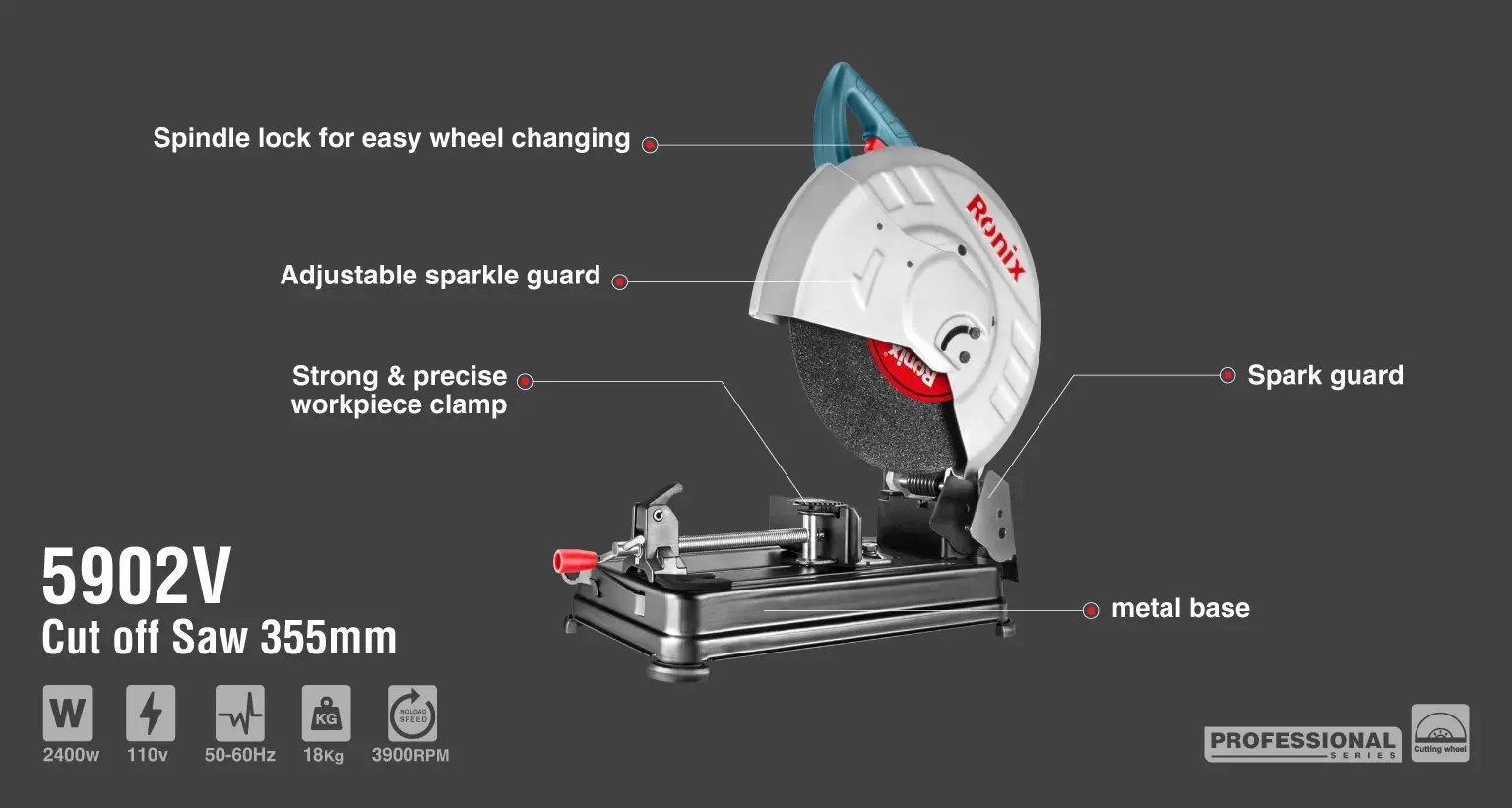 Cut-off Saw 2400W-355mm-110V