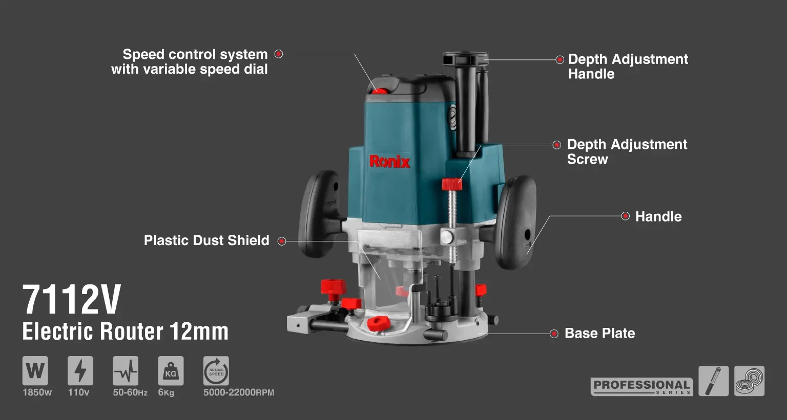 Electric Router 1850W-110V