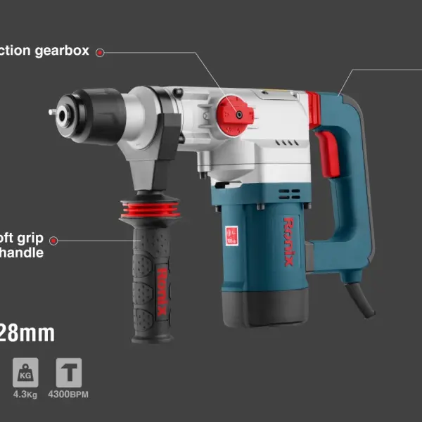 Rotary hammer 1200w-28mm