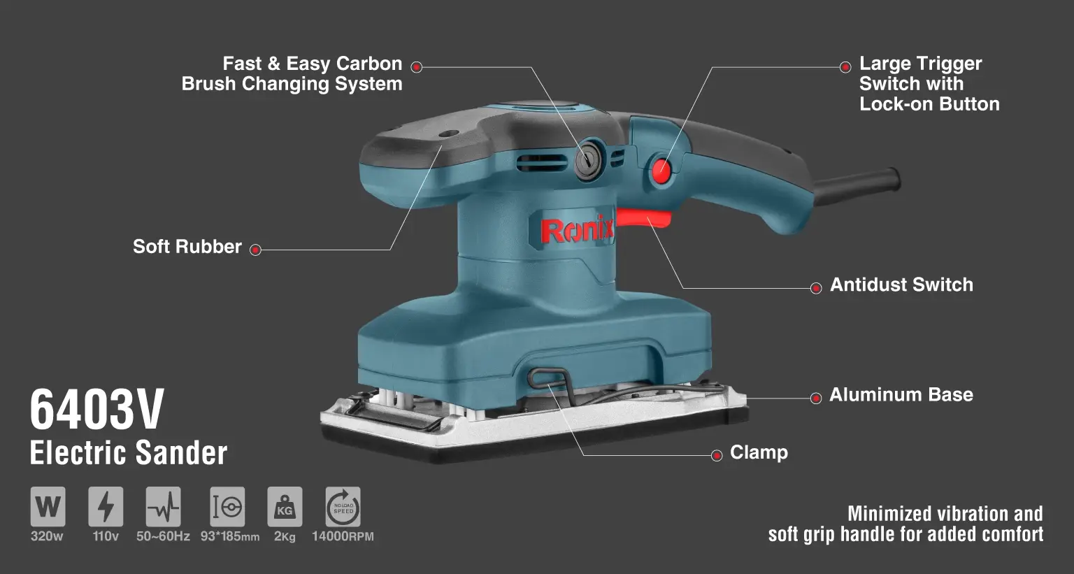 Electric Sander 320W-110V