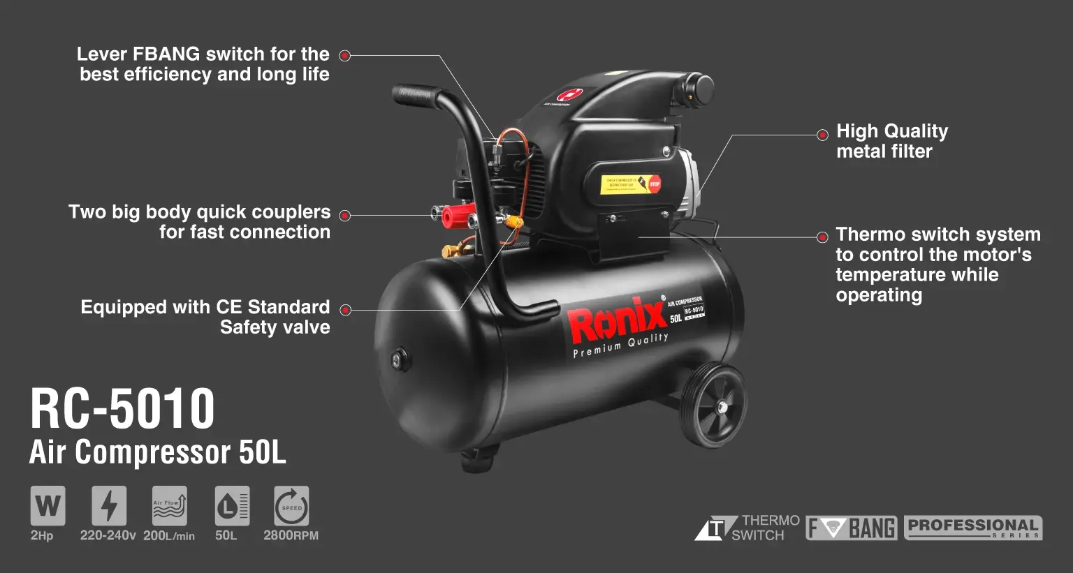Air Compressor 50L-1490W