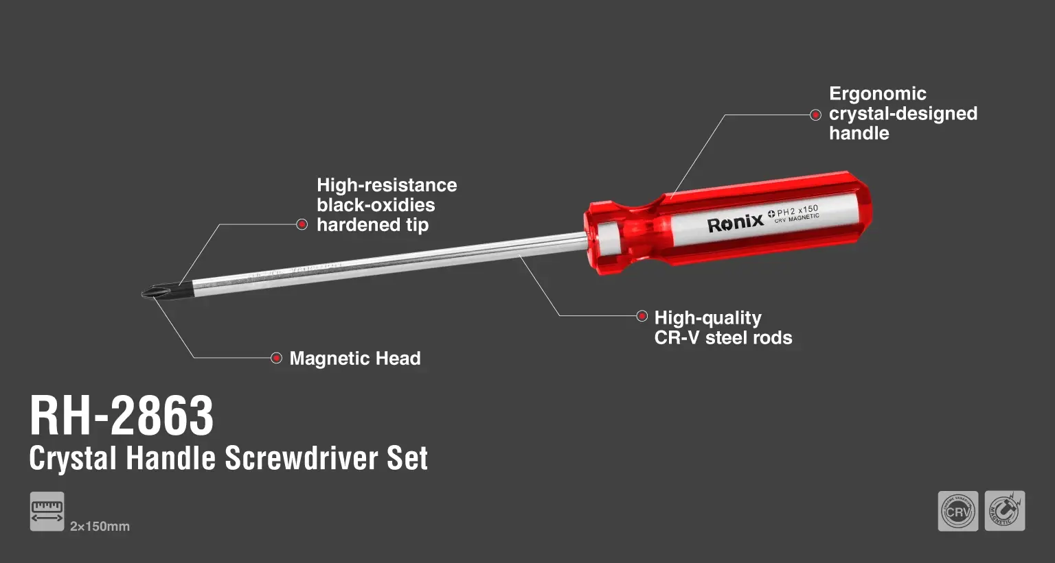 Phillips Screwdriver 6x150mm