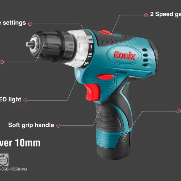 Cordless Drill Driver, 12V, 30N.M