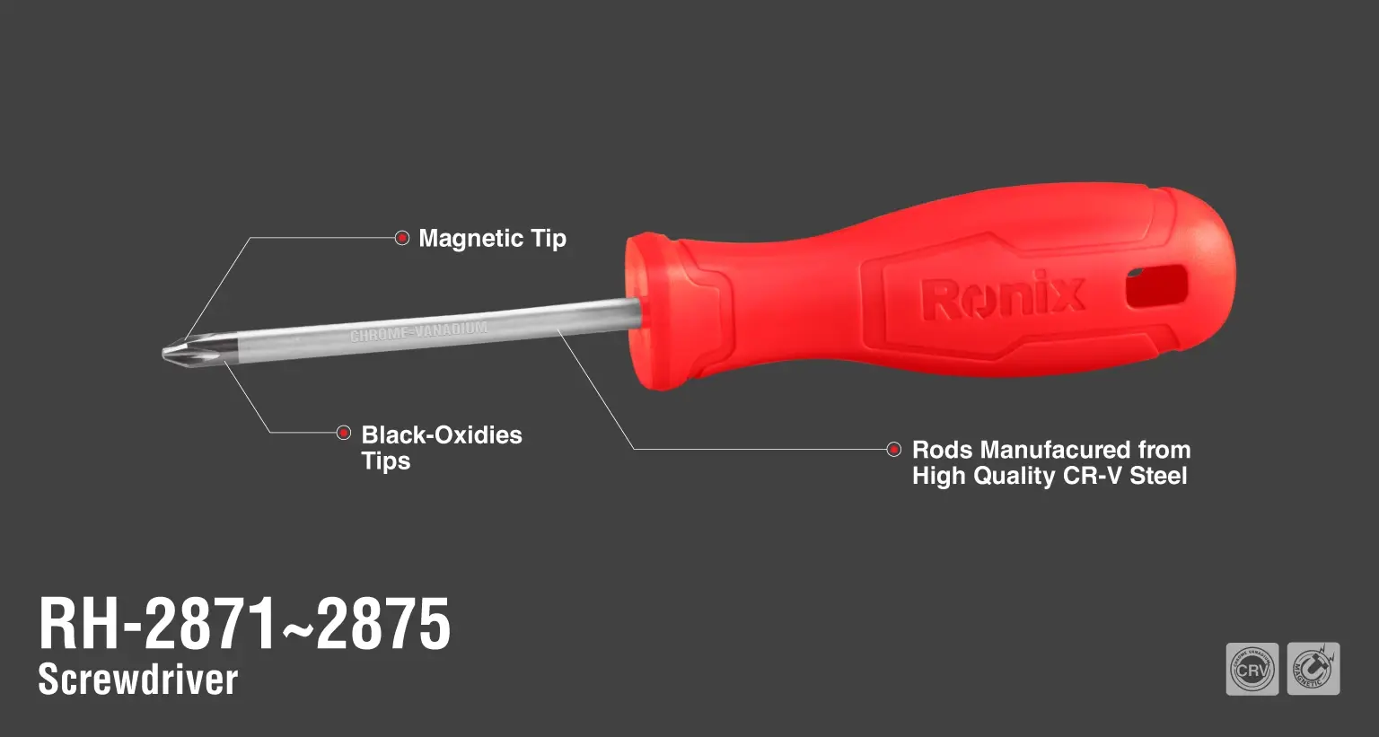 Plastic Handle Phillips Screwdriver 5x150mm-1color