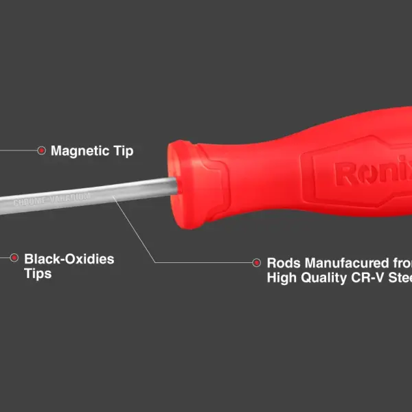 Plastic Handle Phillips Screwdriver 8x200mm-1color