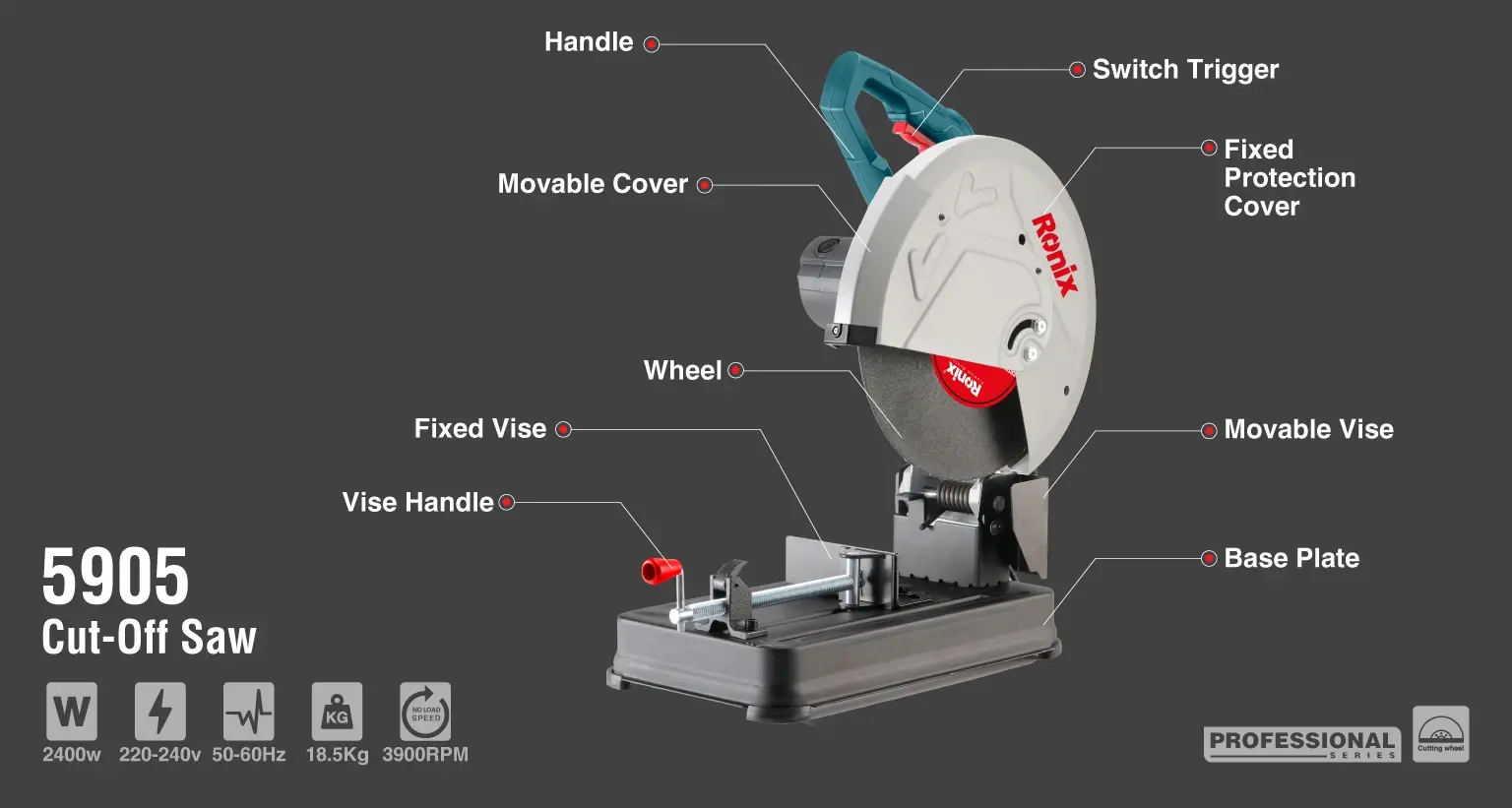 Cut off Saw 2400W-355mm