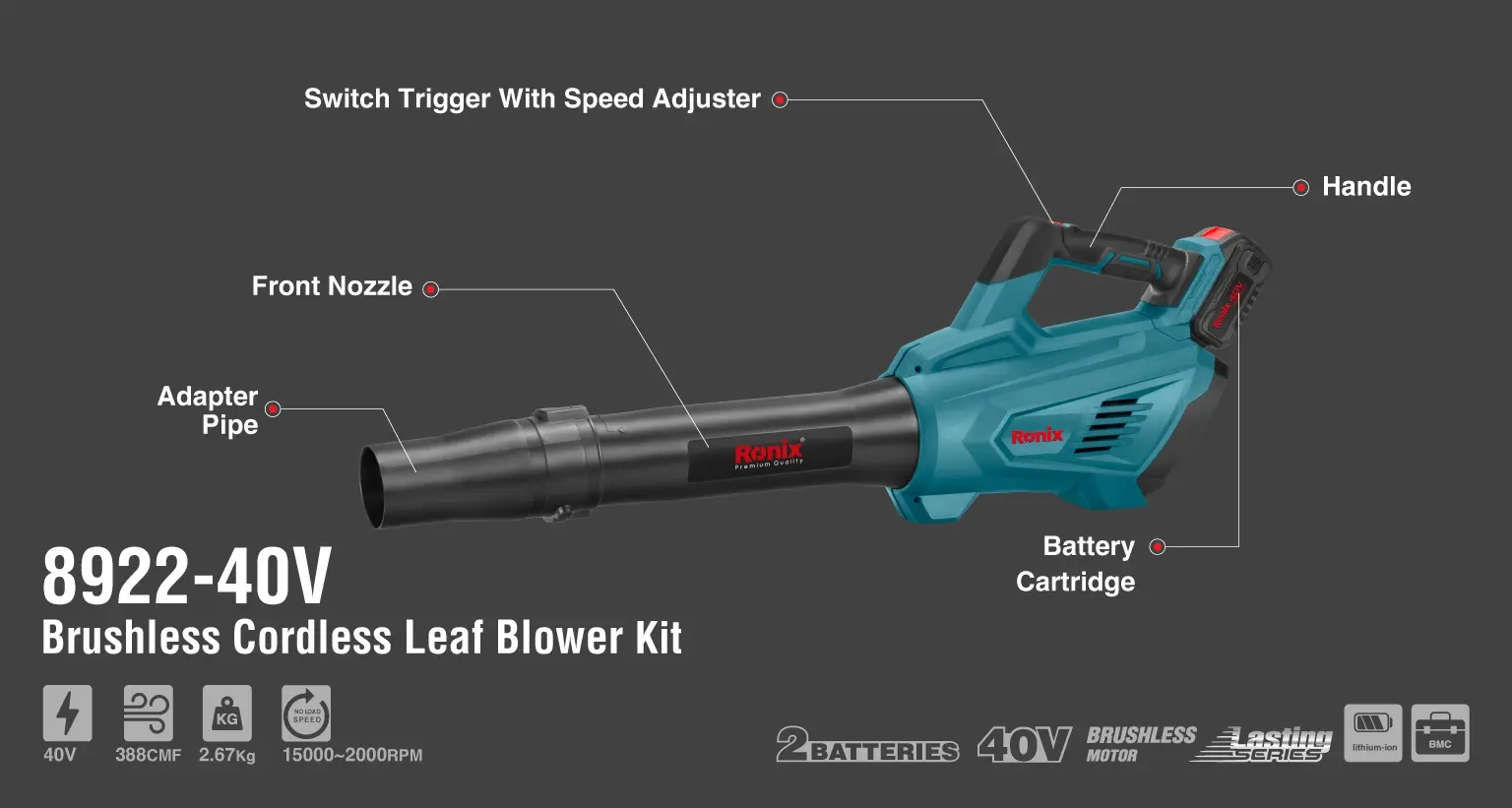 40V Cordless Leaf Blower