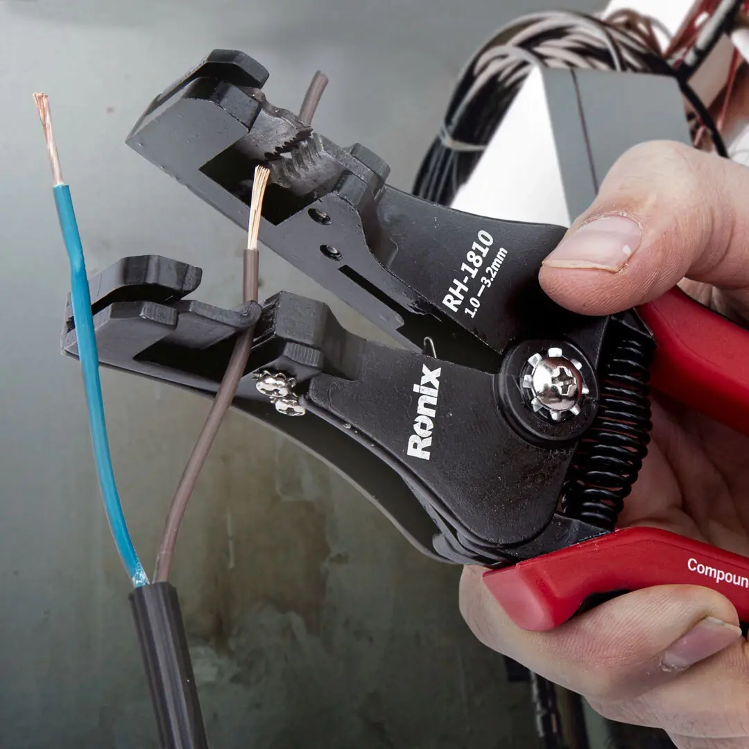 Automatic wire stripper and cutter 7 inch