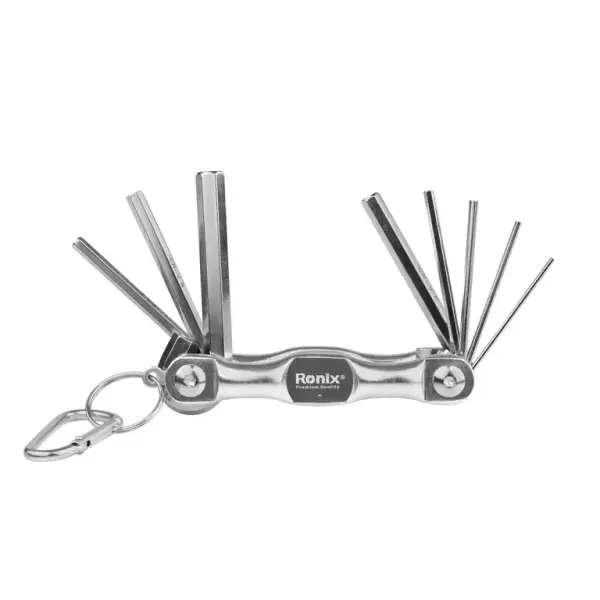 Aluminium Foldable Hex Key Set (8Pcs)