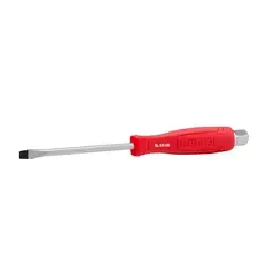 Plastic Handle Slotted Hammer Screwdriver 6x100mm
